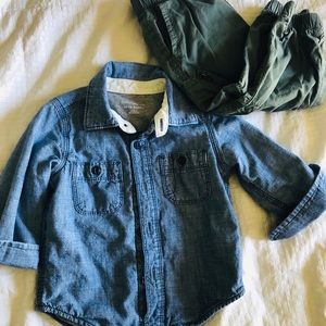 4/$20 Gap jean shirt with joggers